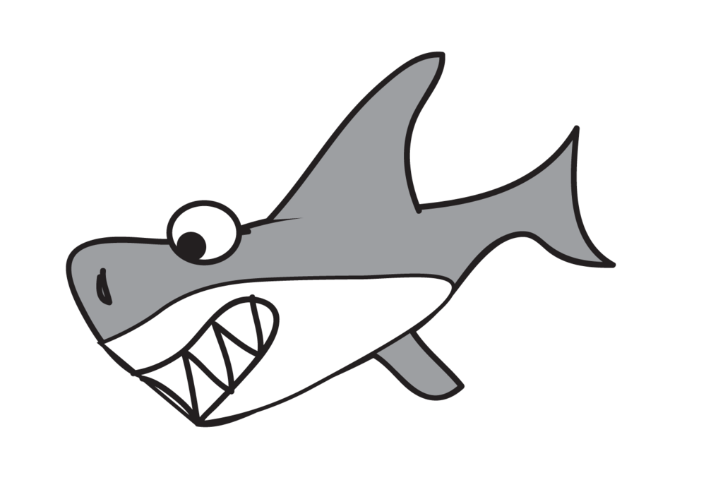 happy clipart shark
