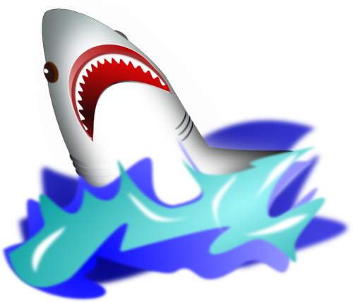 clipart shark open mouth