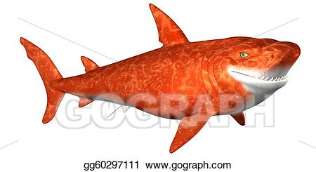 clipart shark orange