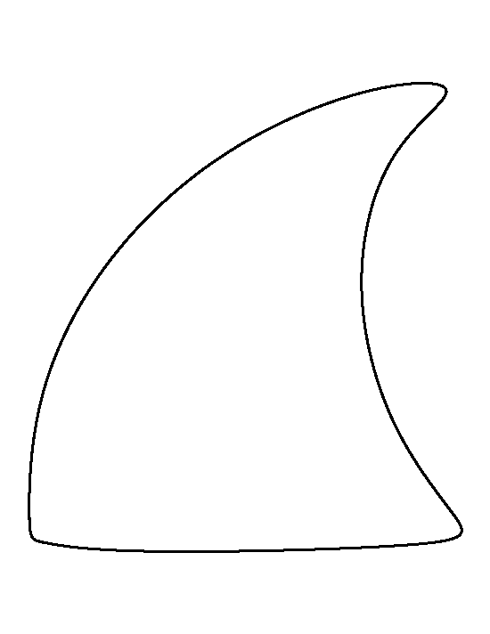 outline clipart shark