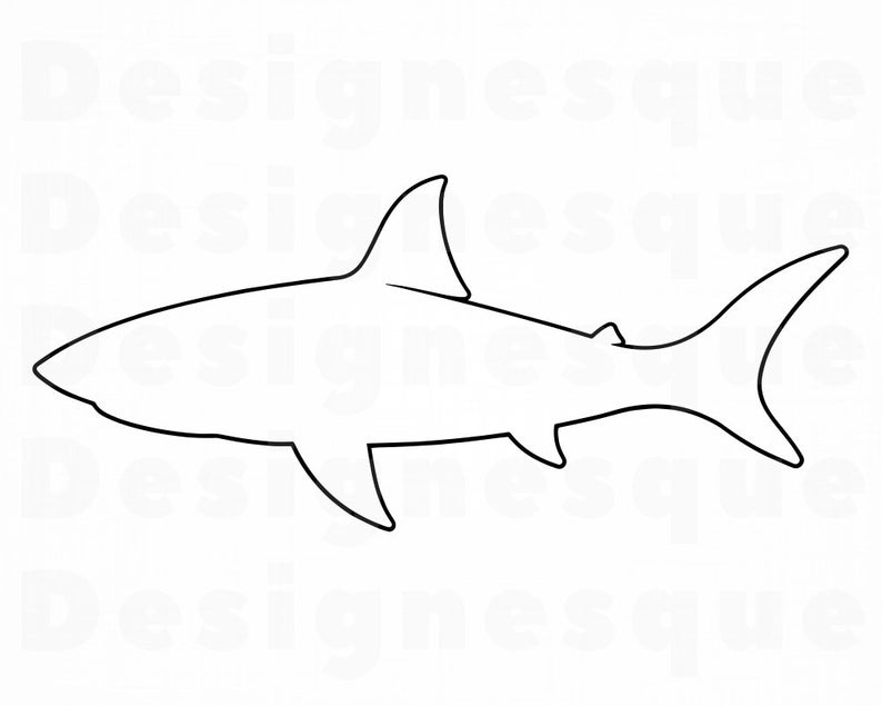 Clipart shark outline, Clipart shark outline Transparent FREE for