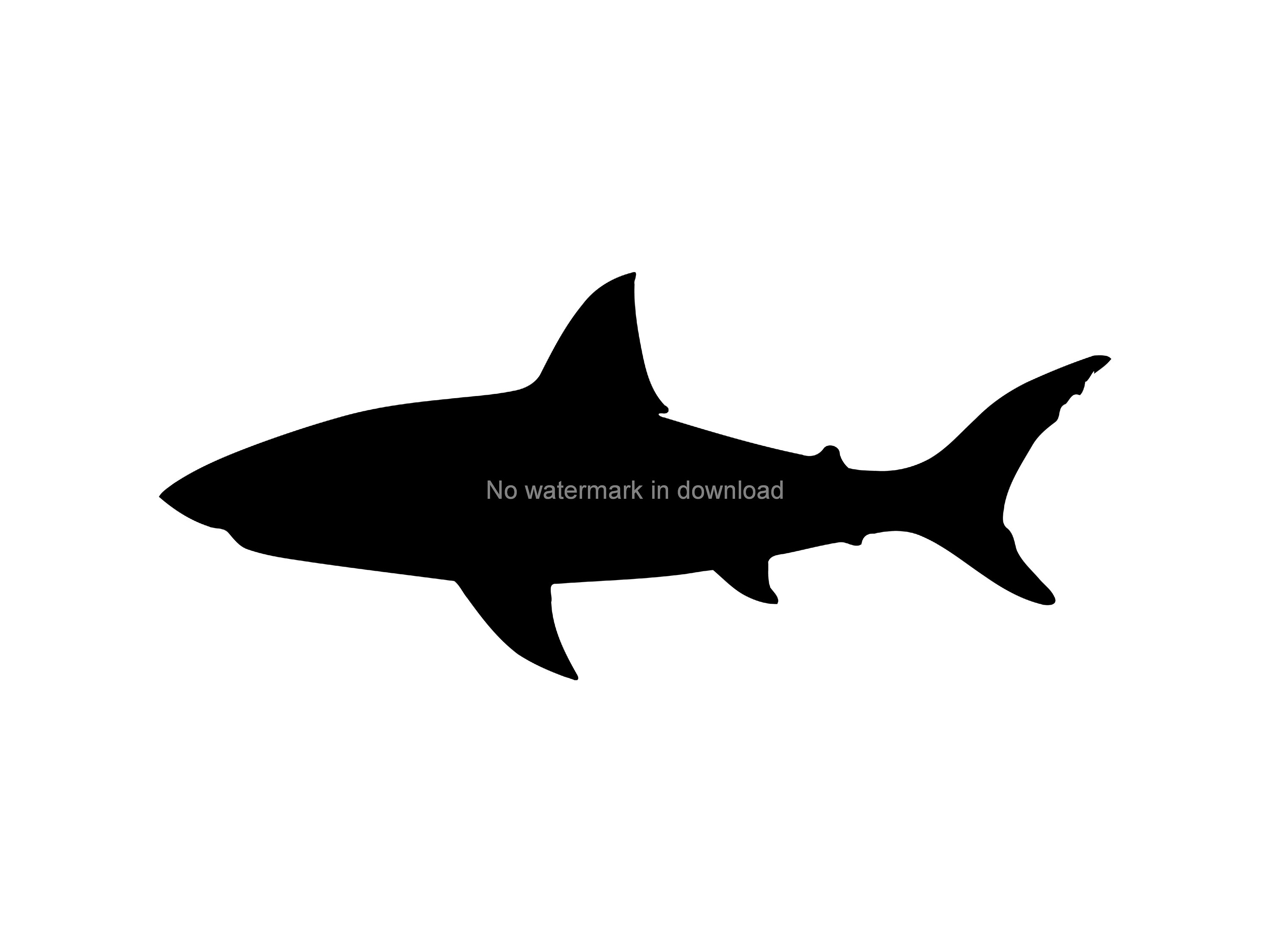 clipart shark silhouette