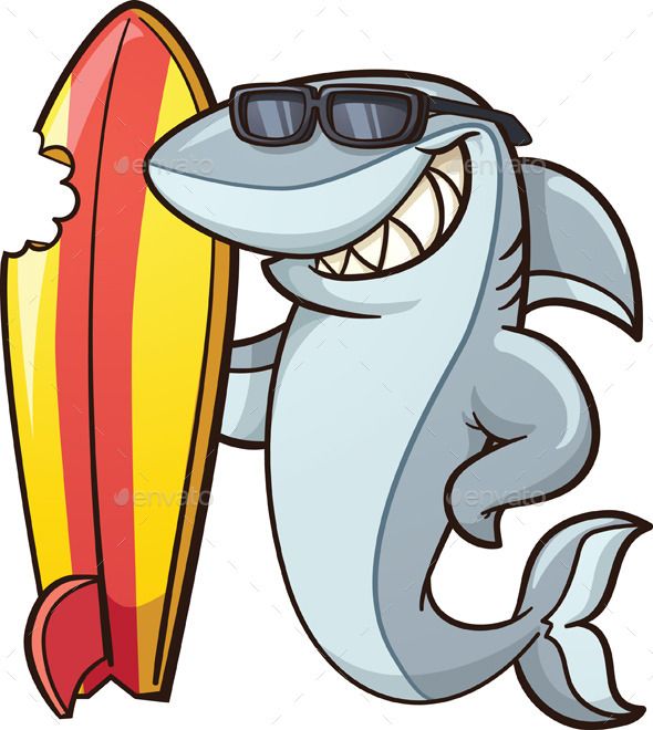clipart shark sunglasses