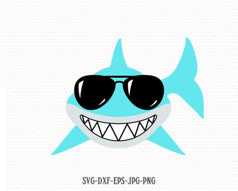 clipart shark sunglasses