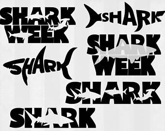 Clipart shark word. Week svg and cut