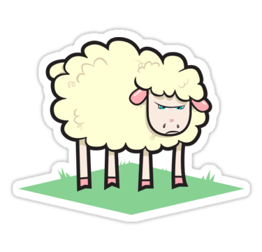 clipart sheep angry