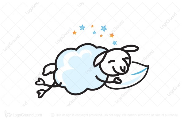 clipart sheep asleep