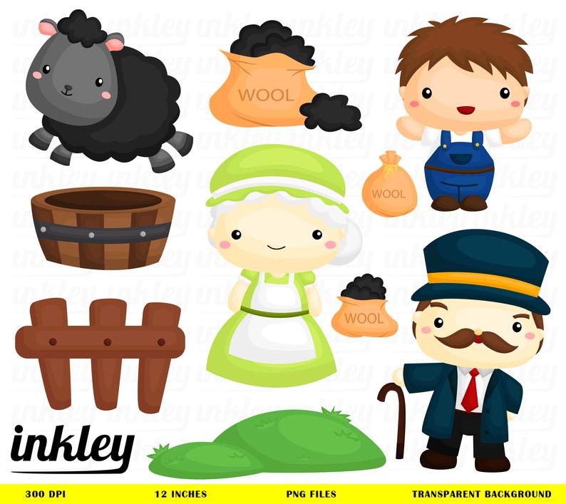 Clip art png cute. Clipart sheep baa baa black sheep