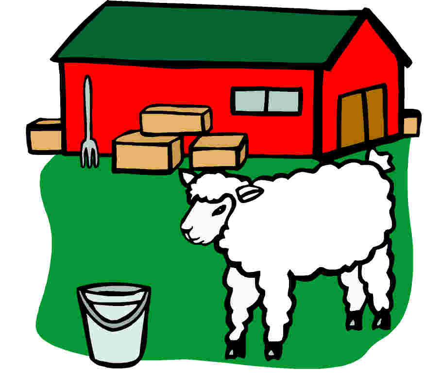 clipart sheep barn