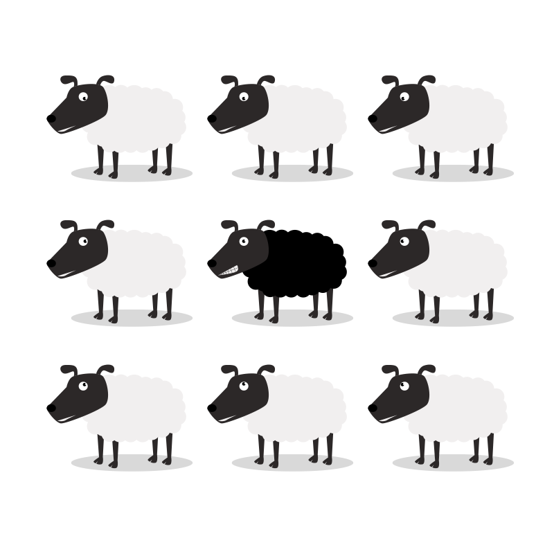 Secure web hosting technology. Clipart sheep bleat