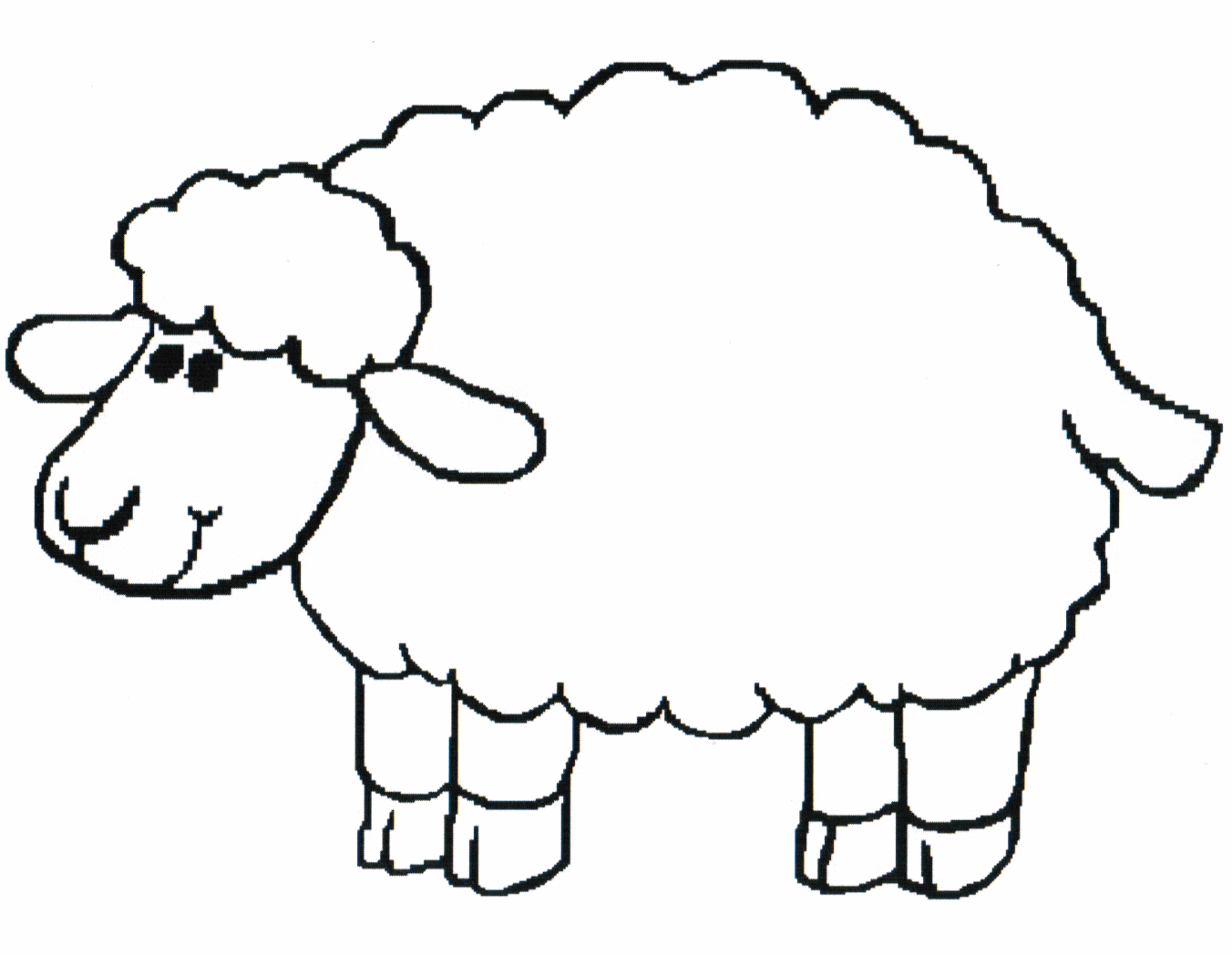 Free drawings for kids. Clipart sheep colour