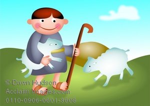 Sheep clipart david. Illustration of the shepherd