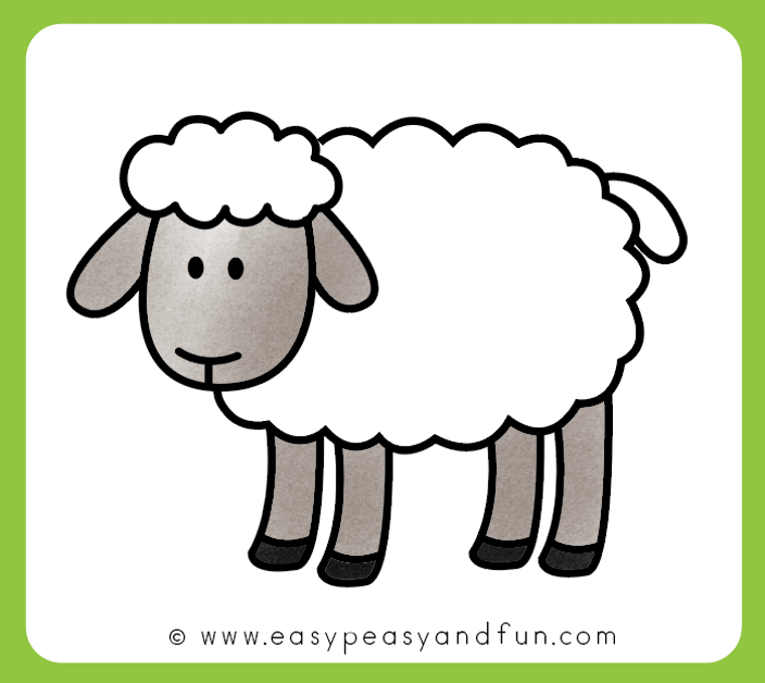 clipart sheep easy