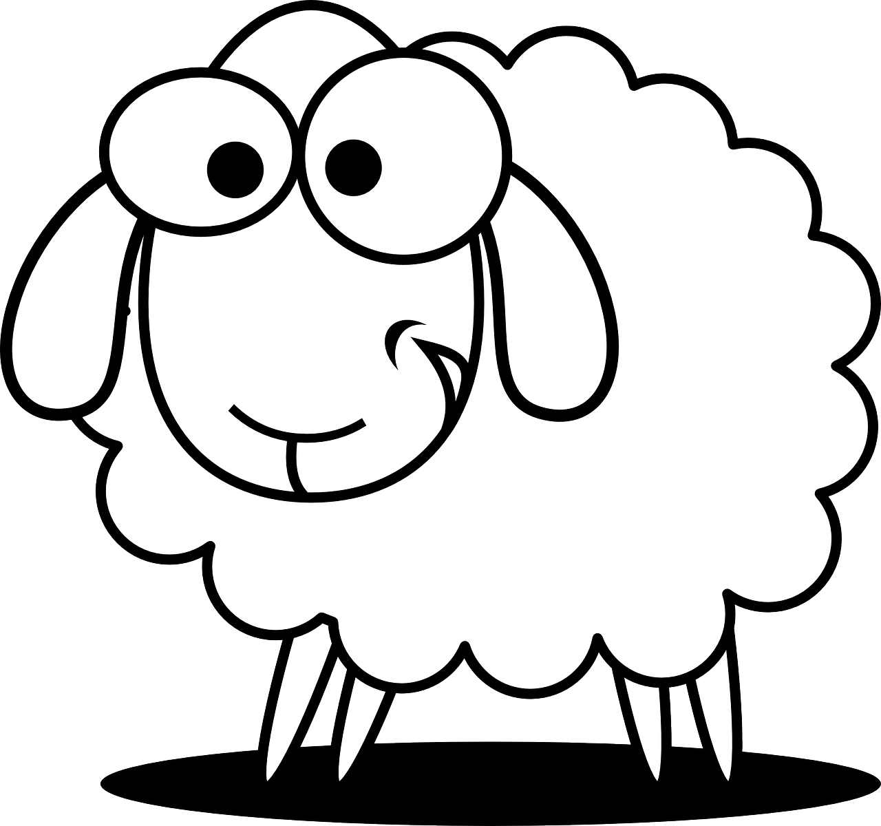Cute sheep drawing at. Lamb clipart draw