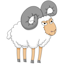 clipart sheep horn clipart