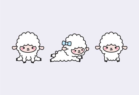 clipart sheep kawaii