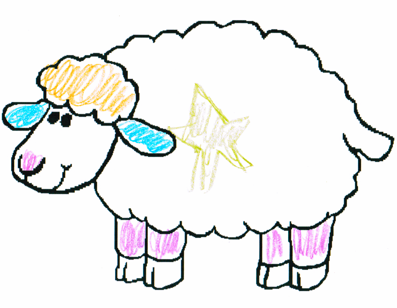 clipart sheep kid
