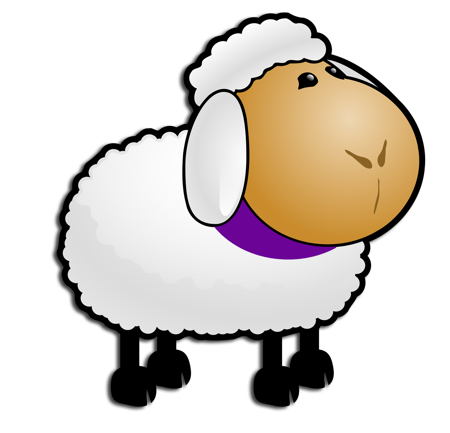 clipart sheep knitting