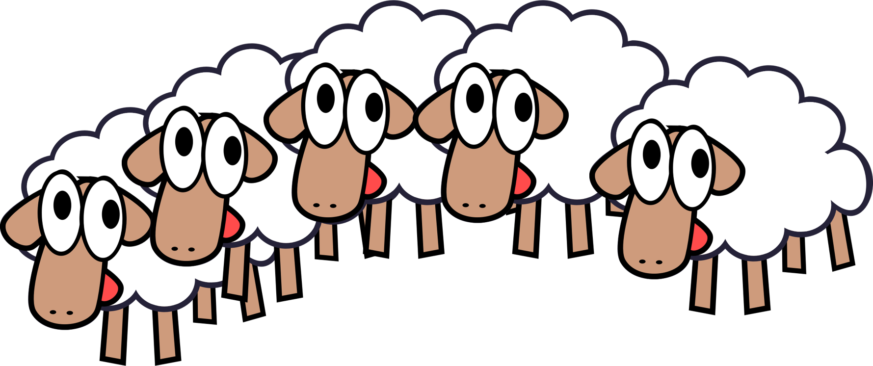 group clipart sheeps