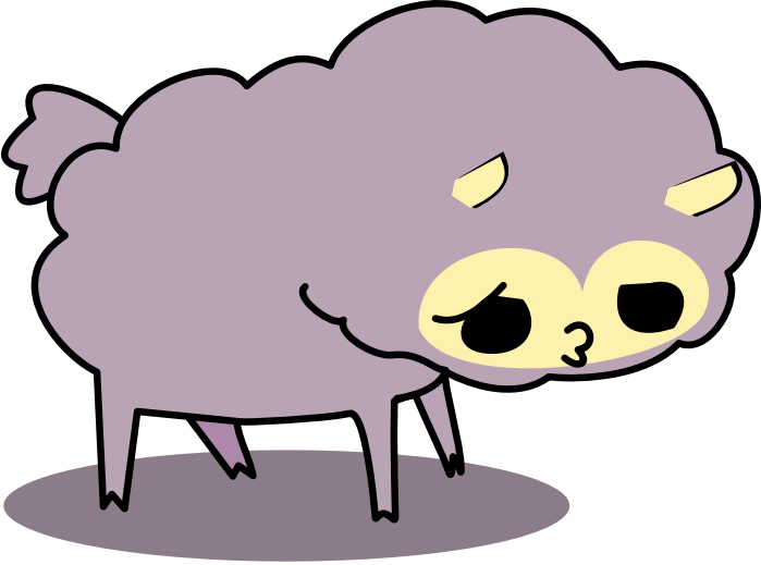 sheep clipart sad