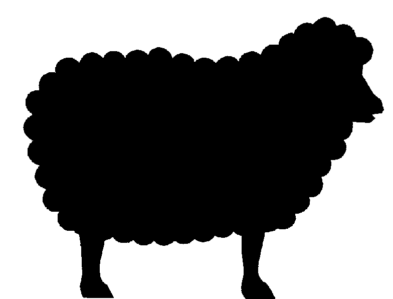 clipart sheep shadow