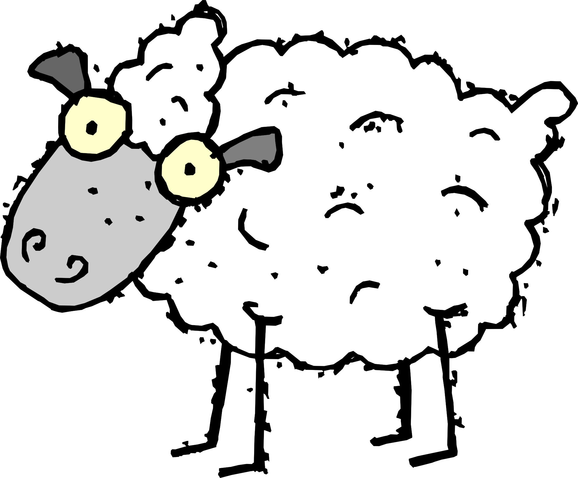 sheep clipart crazy
