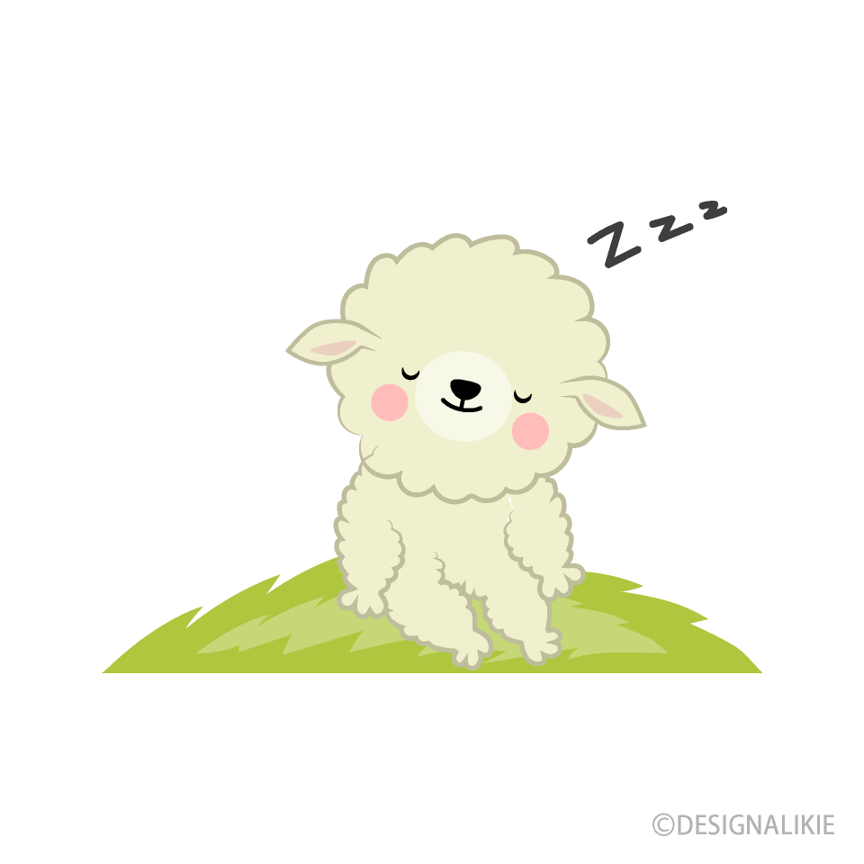 Cute free picture illustoon. Sheep clipart sleeping