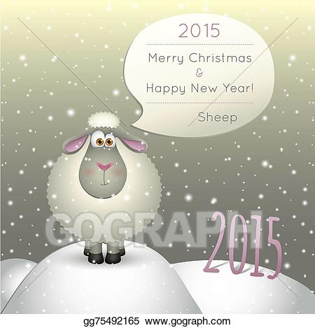 clipart sheep winter