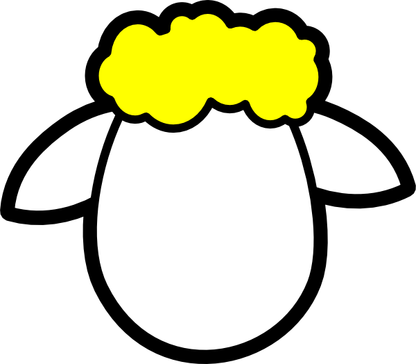 clipart sheep yellow