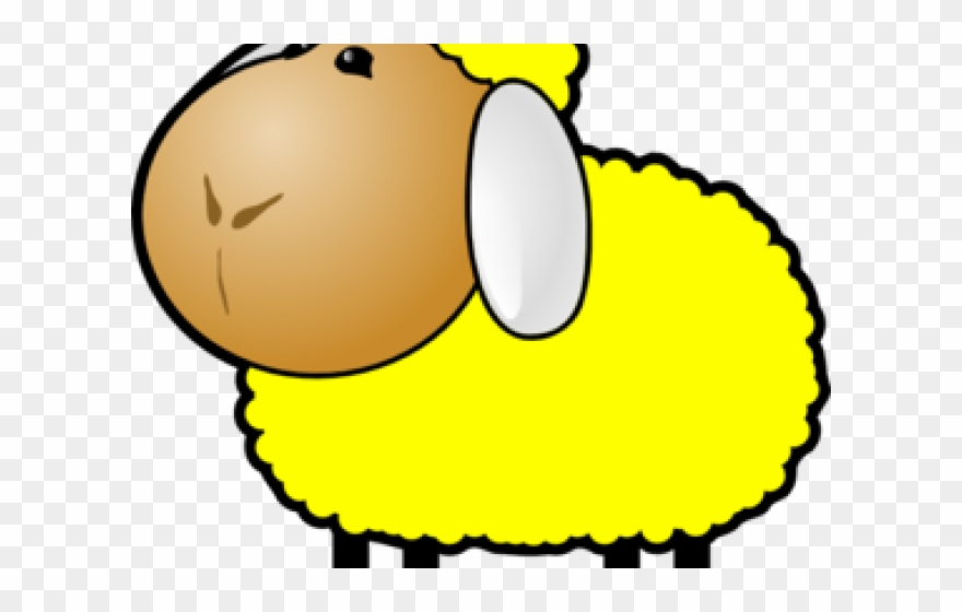 clipart sheep yellow