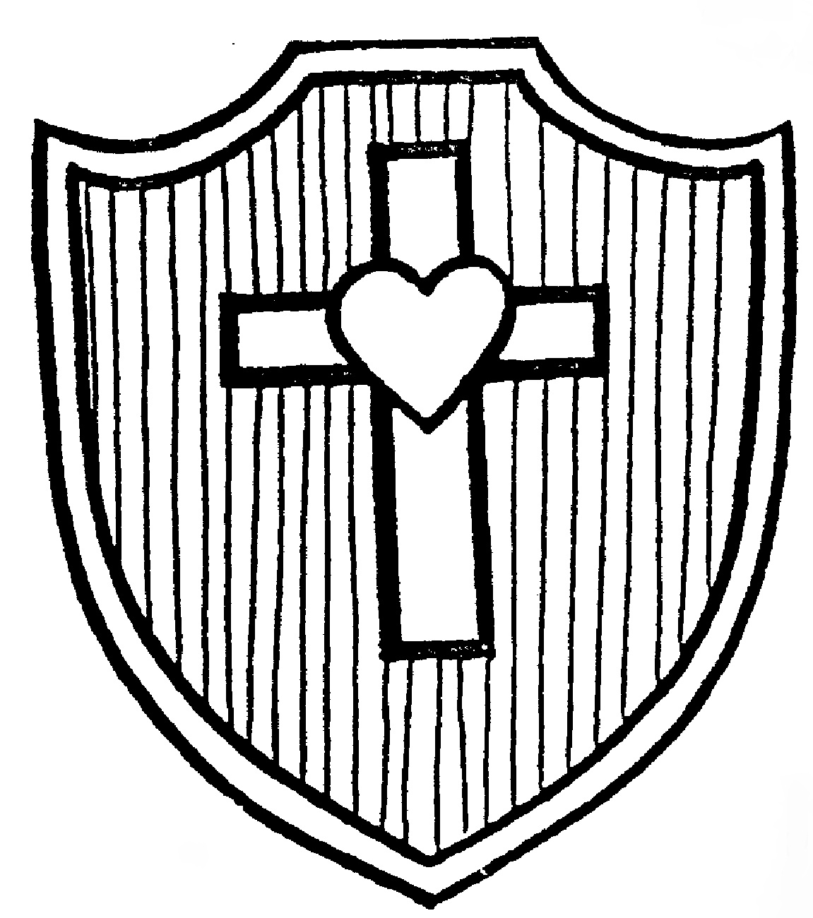 clipart shield coloring page