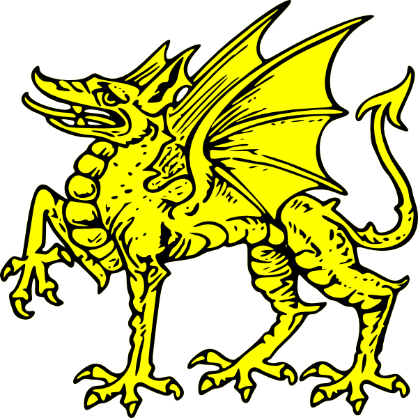 clipart shield dragon