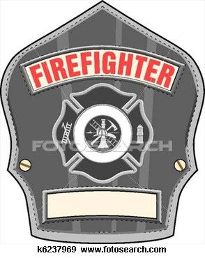 clipart shield firefighter