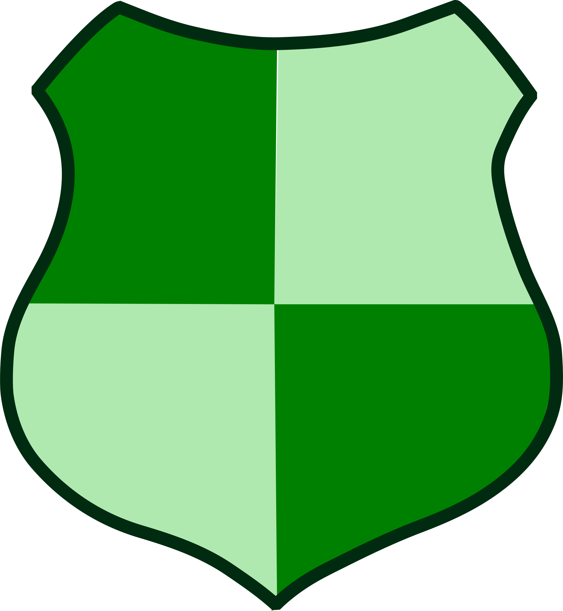 . Clipart shield green