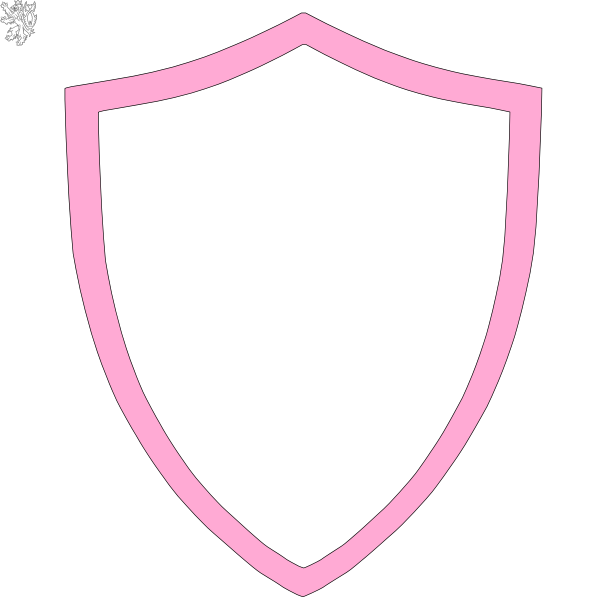 Clipart shield pink. And white clip art