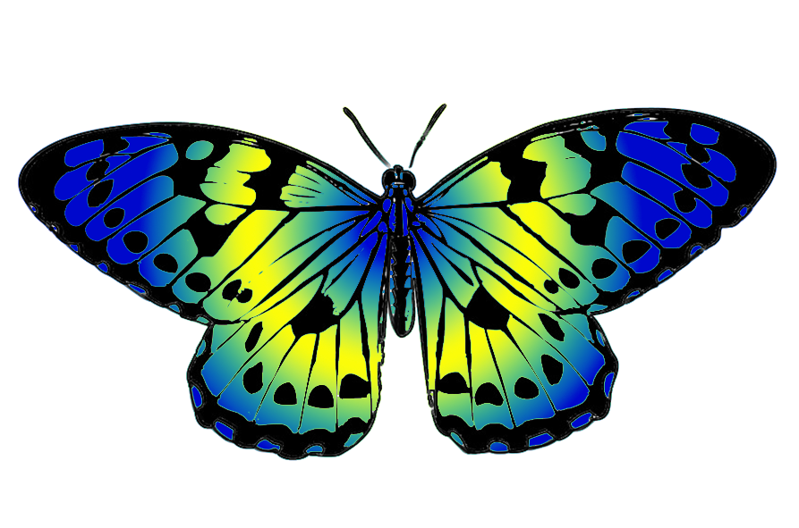  collection of blue. Princess clipart butterfly
