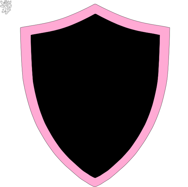 Clipart shield pink. And black clip art