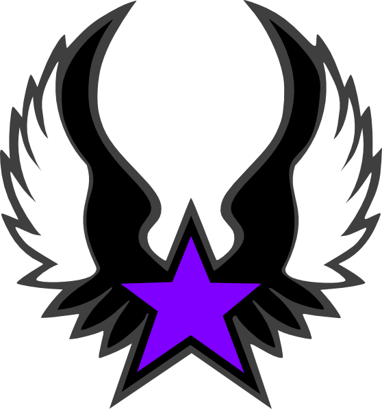 clipart shield winged