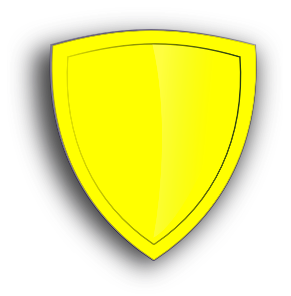 clipart shield yellow