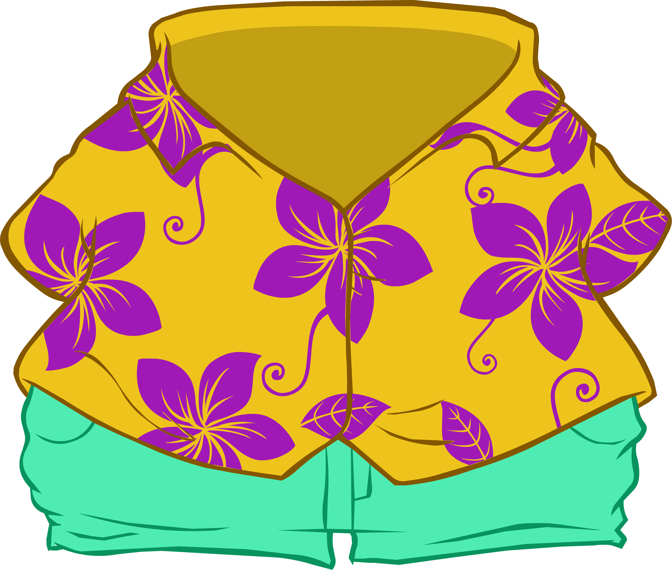 Shirt clipart floral shirt. Club penguin wiki fandom