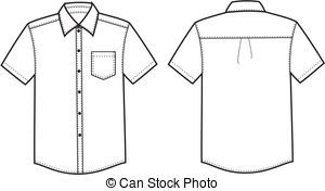 Vector illustration of mens. Shirts clipart button up shirt