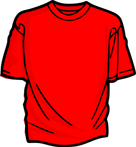 Red t shirt clip. Shirts clipart shorts