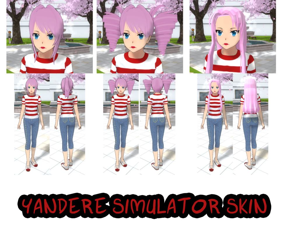 Yandere simulator red jeans. Shirt clipart striped shirt