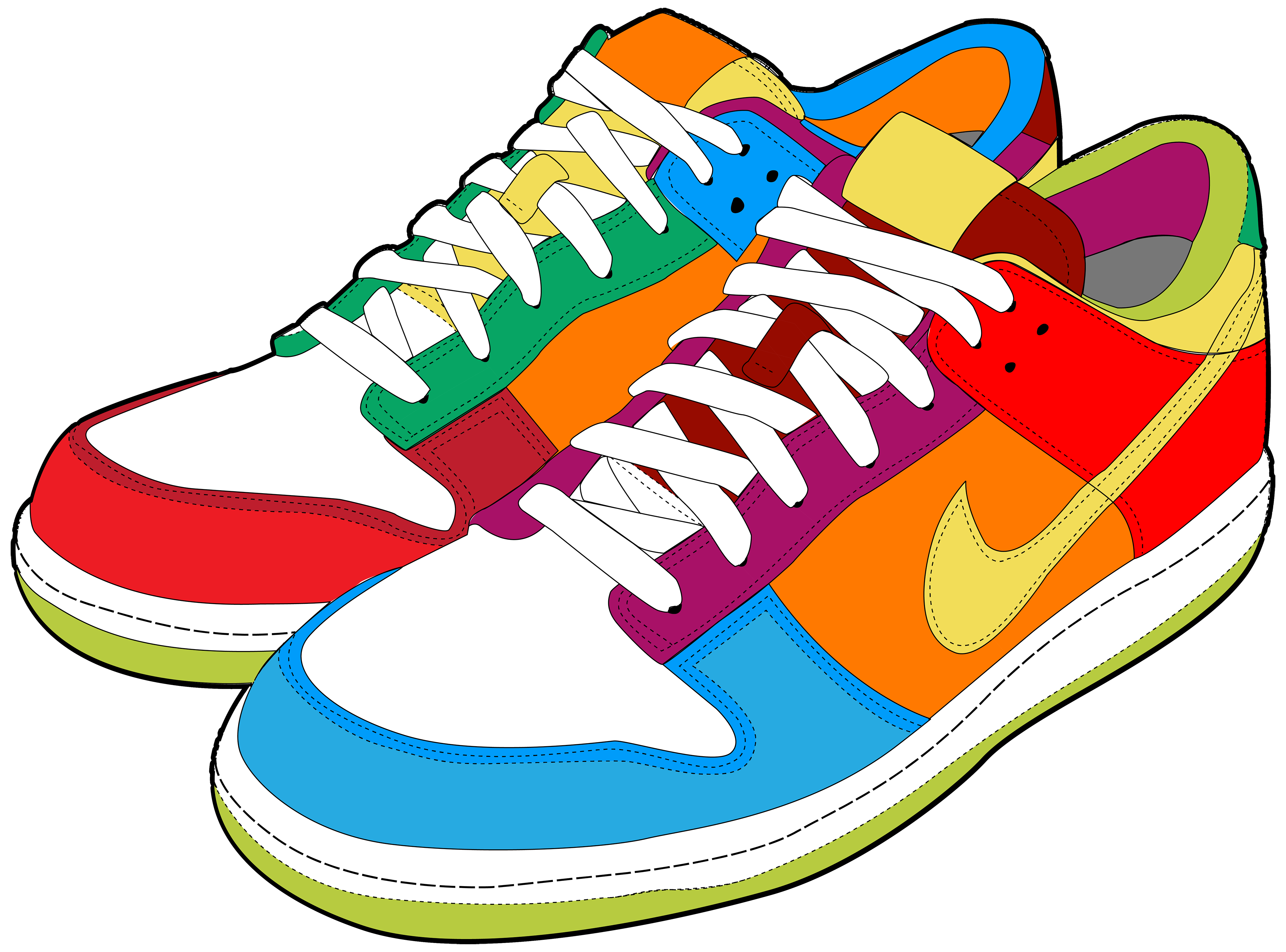 Colorful sneakers png best. Picture clipart shoe