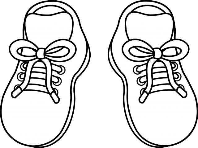 clipart shoes black and white