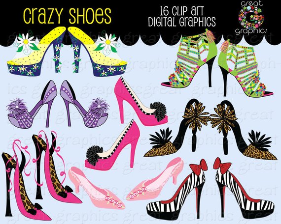 clipart shoes collage