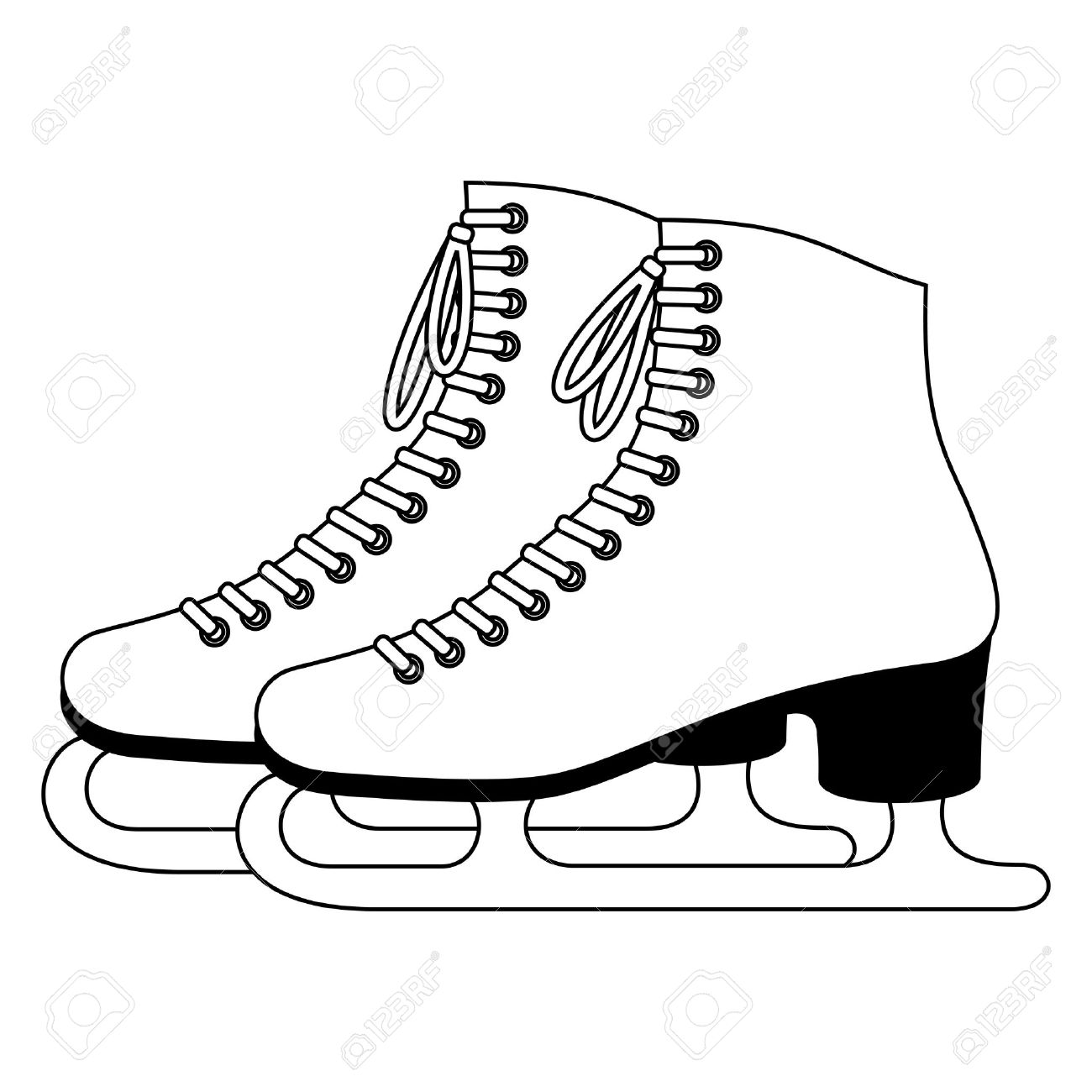 clipart shoes figure skating