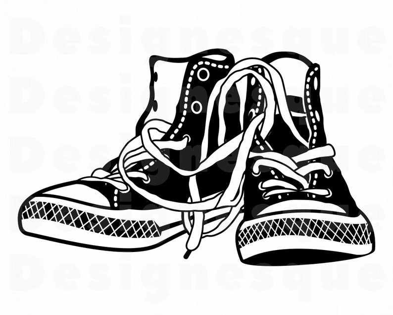 Sneakers svg files for. Clipart shoes file
