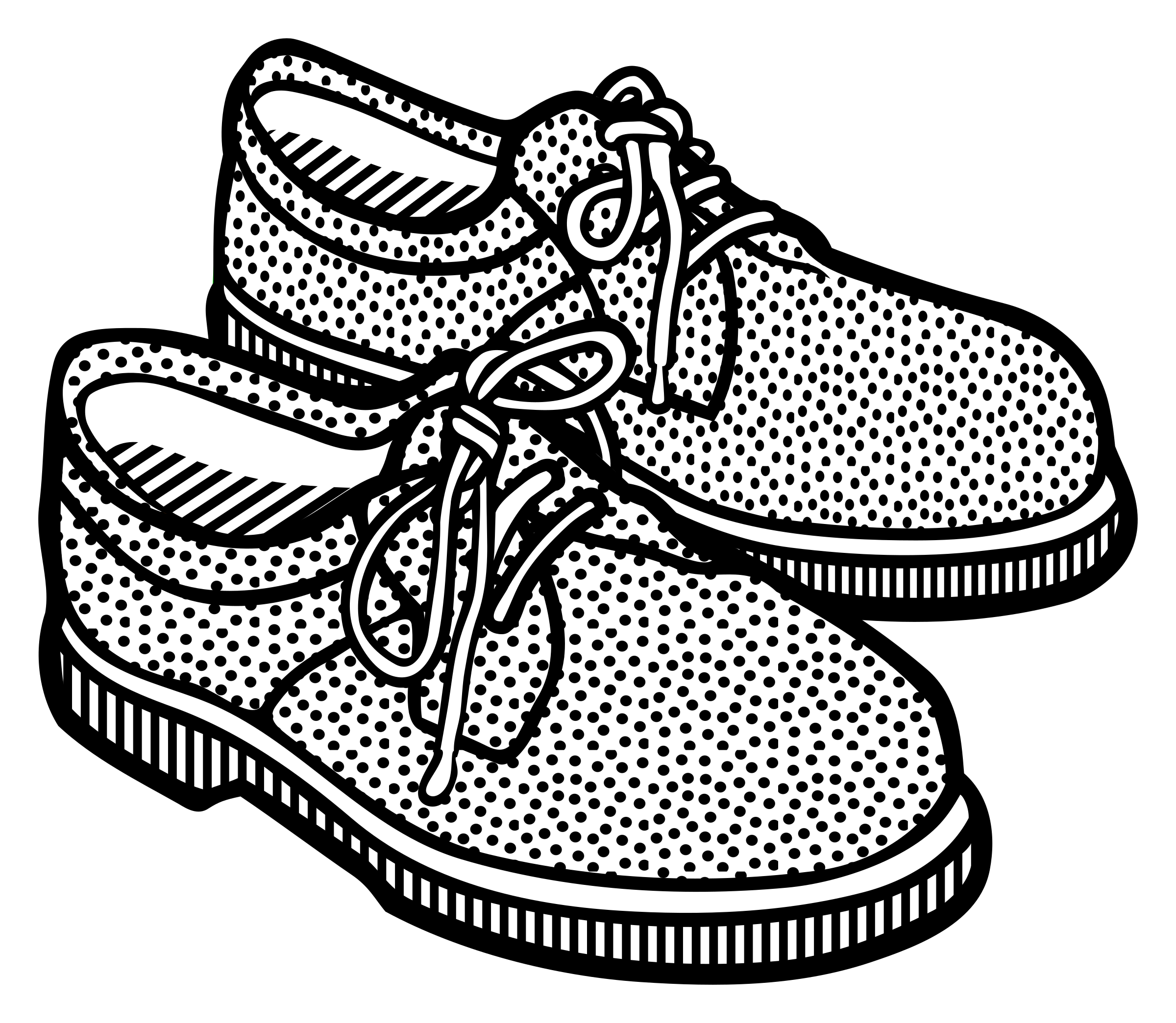 clipart shoes line art