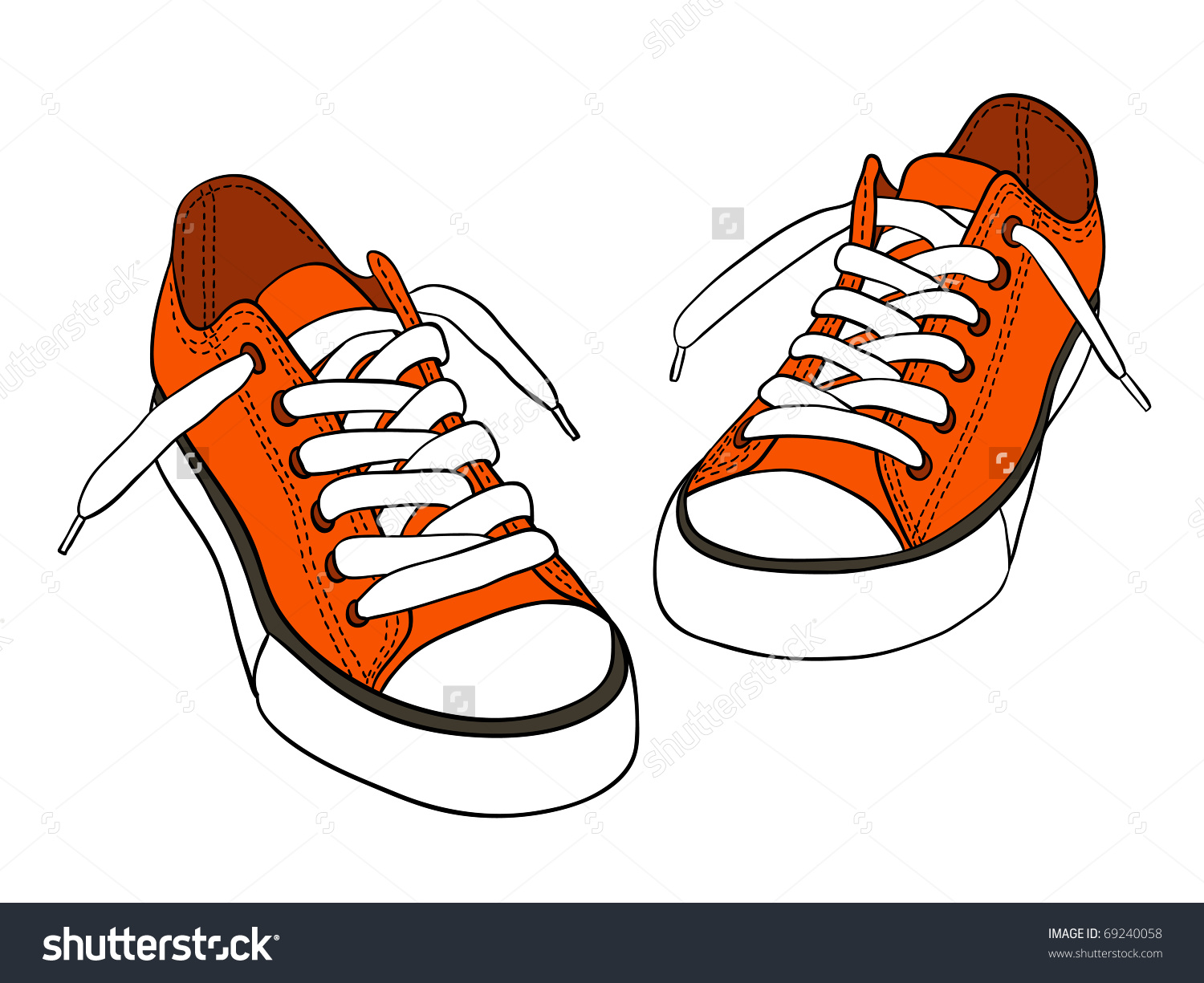 Clipart shoes printable. Sneakers free cartoon pillow